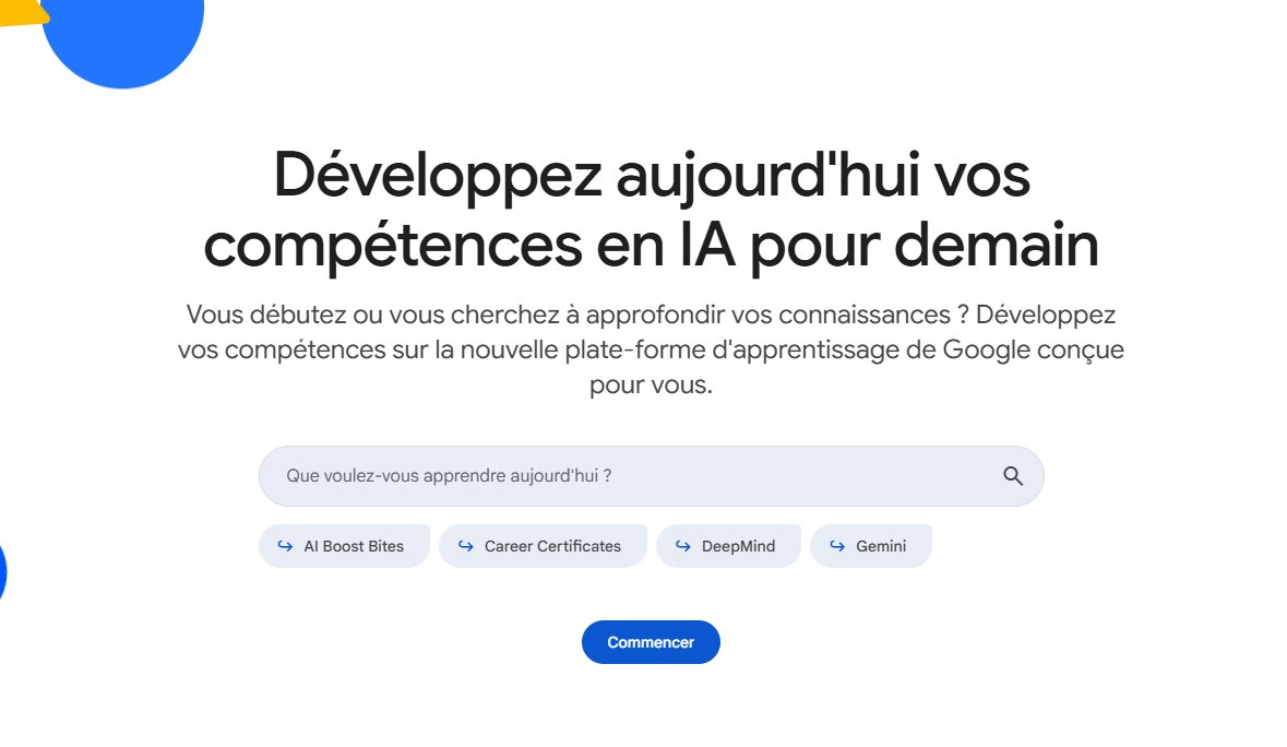 Google vient de sortir un site gratuit pour apprendre à utiliser l'IA : Skills.

Plein de petites formations, de l'utilisation de prompts Gemini à la création de workflows automatiques.

Pas d'excuses pour apprendre les compétences de demain.
c'est ici :  skills.google