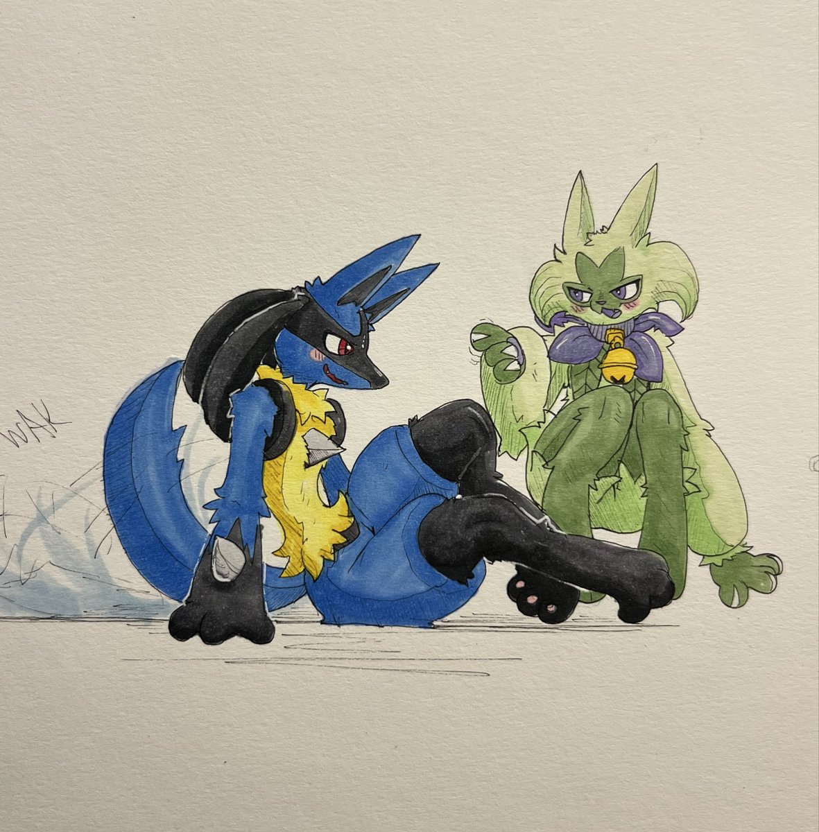 Don’t push it

Fun fact-  i doodled Nono doodles next to this one just to see if i can.
Oh yes i can. And u will never see em.
But Lilly can Hehehhe HAHAHHAA

#Meowscarada #lucario #pokemon #pokemonfanart