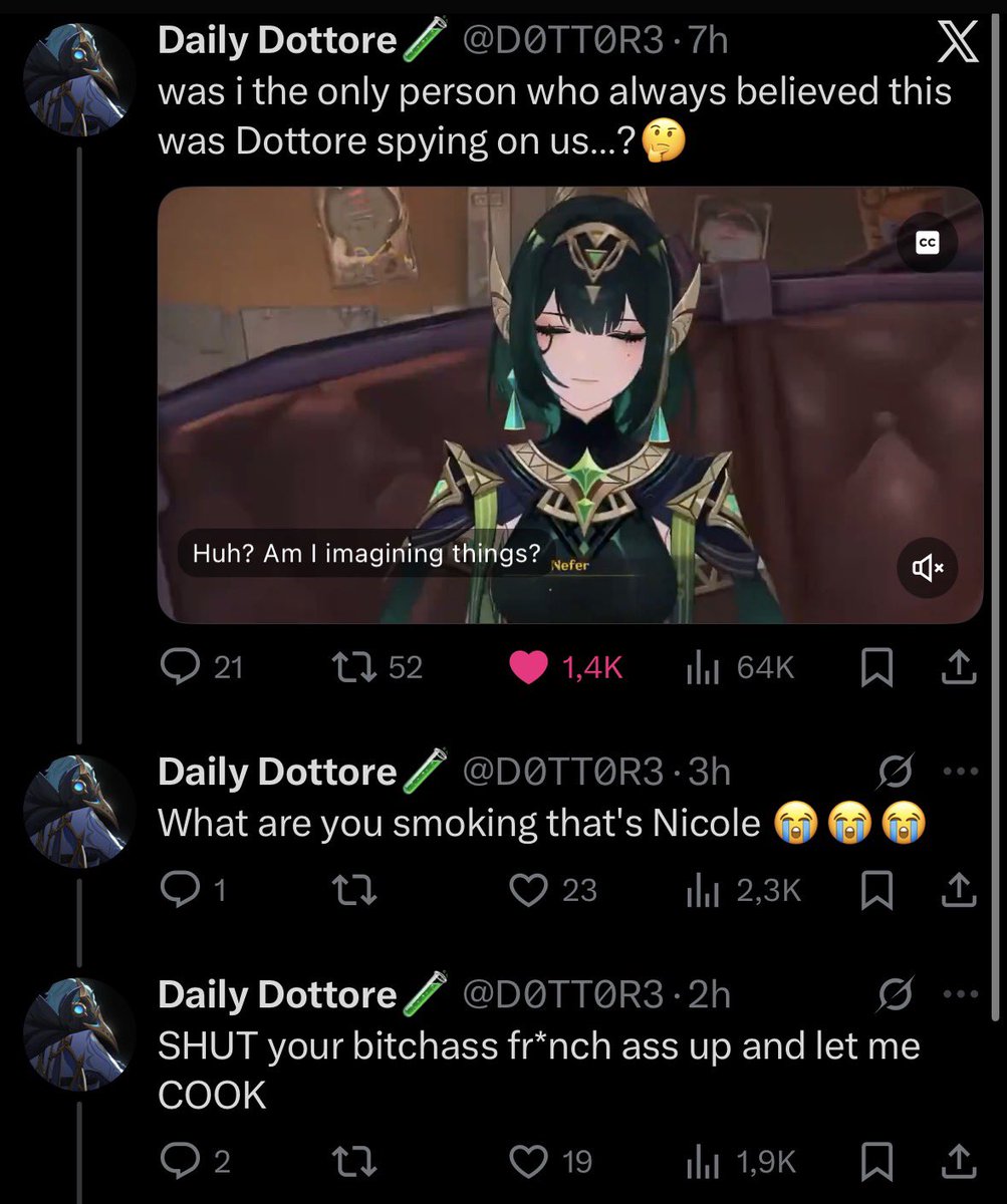 Daily Dottore˚₊‧꒰ა🧪 tweet media