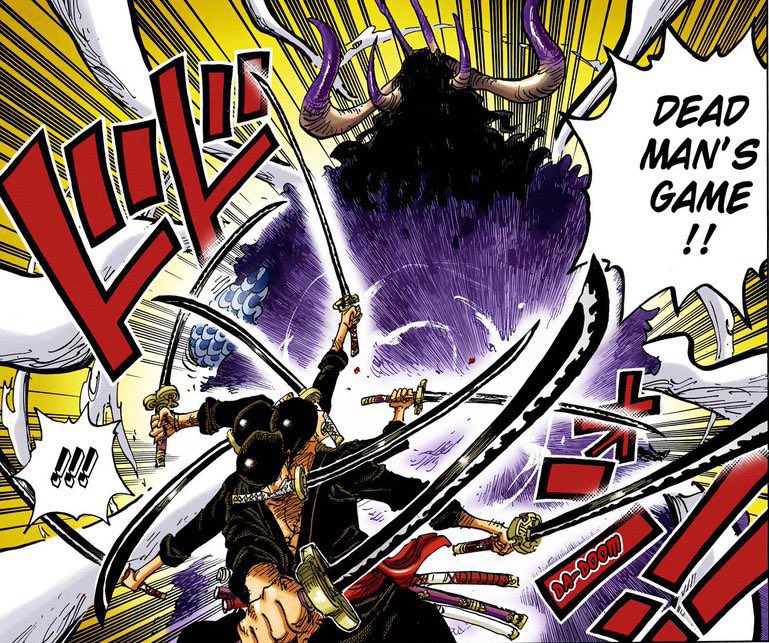 This was zoro with 

Dozens of broken bones
Before two haki blooms
Before mastered advanced conquerors  

Zoro after elbaph beats kaido no doubt