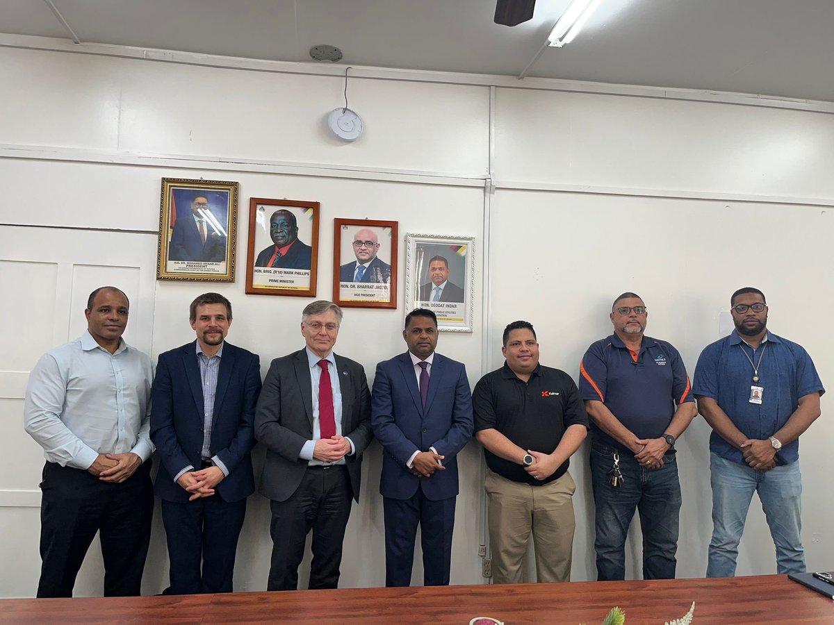 Team Finland meets Minister of Public Utilities and Aviation of #Guyana , Honorable Deodat Indar ⁦<a href="/FinlandinCarib/">Finland in the Caribbean</a>⁩  #Wartsila #Kalmar ⁦<a href="/teamfinlandfi/">Team Finland</a>⁩ ⁦<a href="/BusinessFinland/">Business Finland</a>⁩