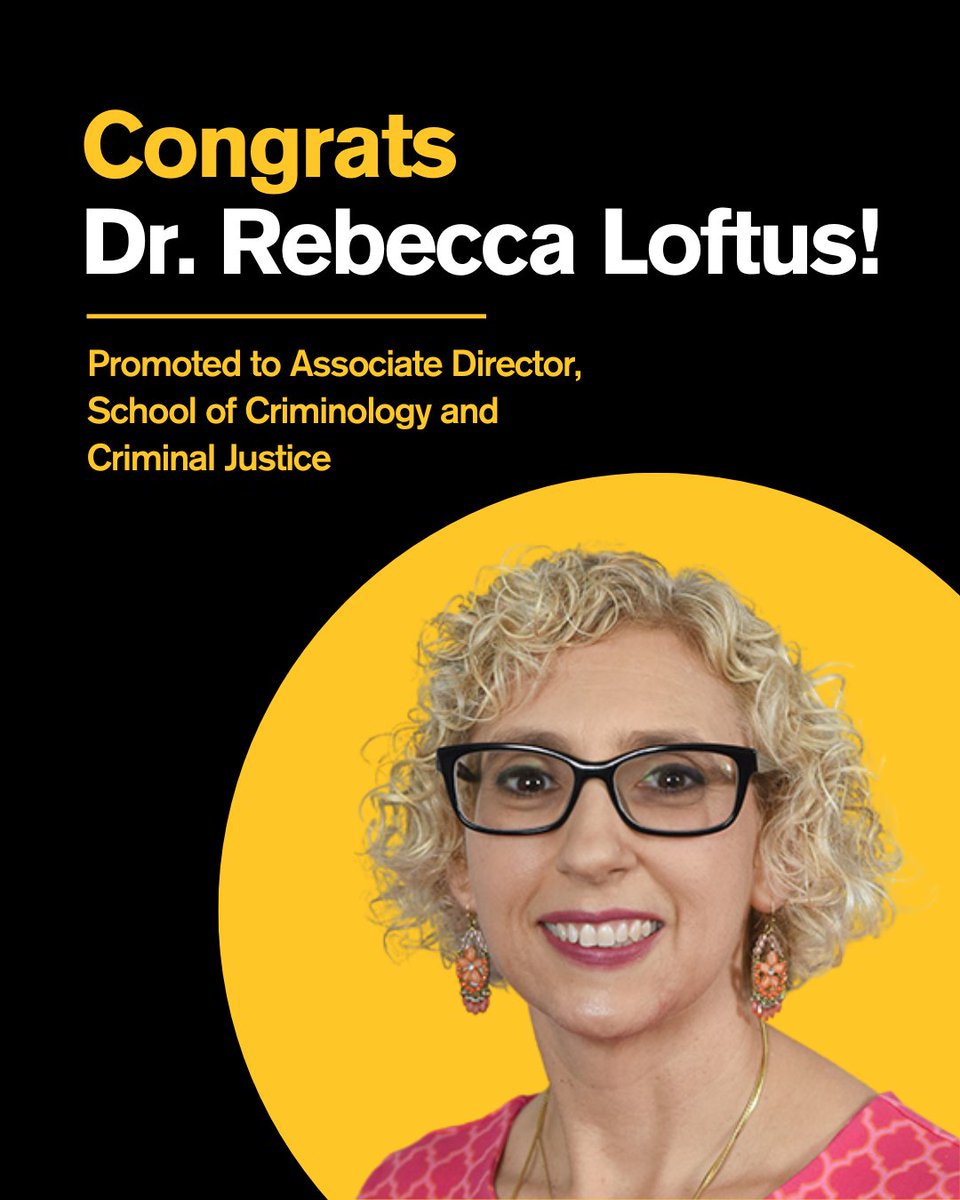 ASUCrimJustice's tweet photo. Join us in congratulating Dr. Rebecca Loftus on her promotion to associate director of the School of Criminology and Criminal Justice! Thank you for your continued commitment to creating a #CommunityForGood. https://t.co/uQpT41NgN0