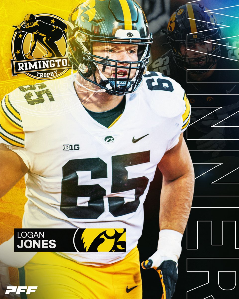 rimingtontrophy's tweet image. CONGRATULATIONS to our 2025 Rimington Trophy Winner... Logan Jones @HawkeyeFootball! Welcome to the family!

We will honor Logan at the 26th Annual Rimington Trophy Presentation on Saturday January 24th, 2026.