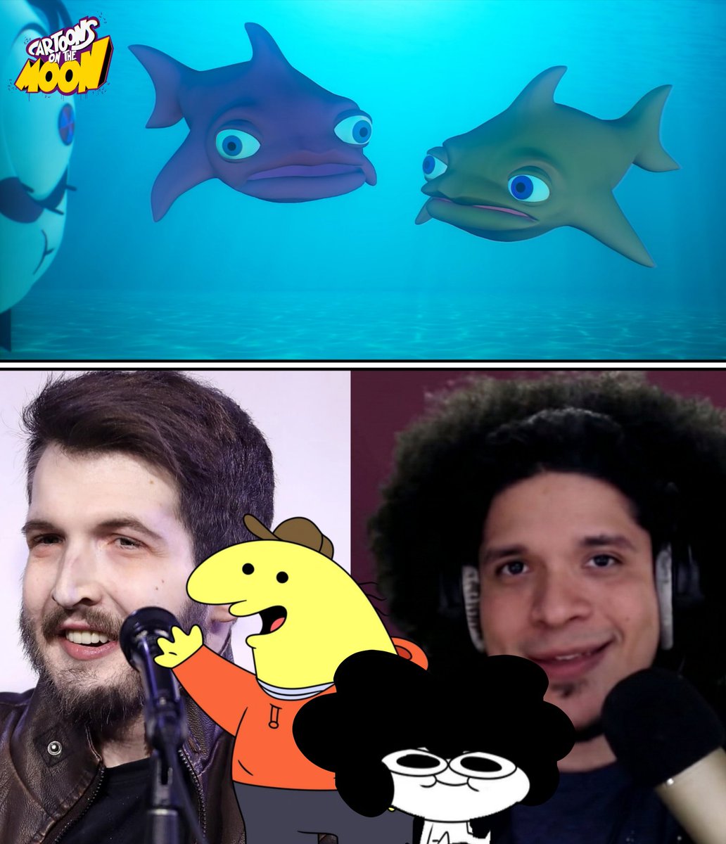 CartoonsOTMoon's tweet image. Zach Hadel (Smiling Friends) y Sr Pelo dan voz a los peces en The Amazing Digital Circus