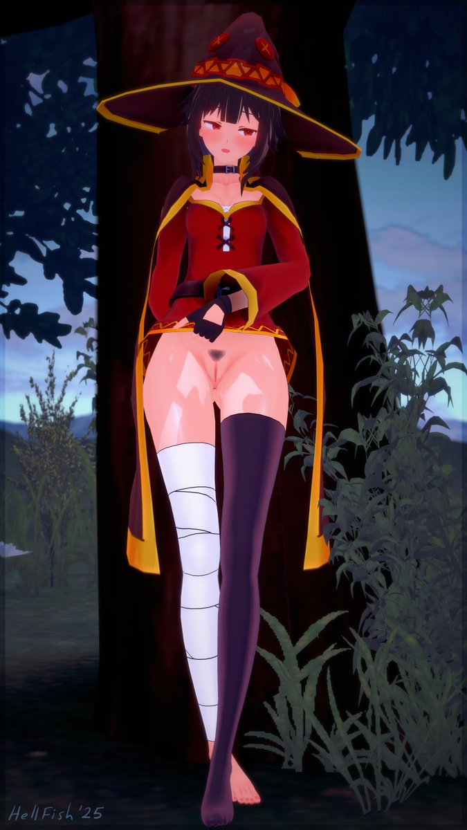 Very naughty Megumin giving a peak and something lewd. #megumin #nsfw #hentai #rule34 #koikatsu #KoikatsuParty