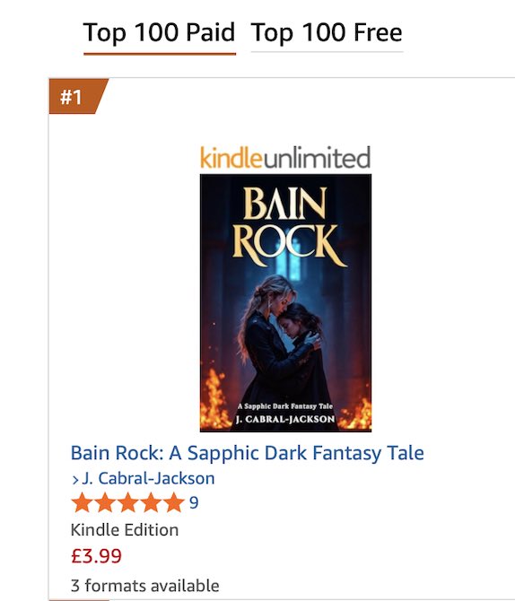 JCabralJackson's tweet photo. https://t.co/zJof70fIhi

Bain Rock is 0.99 this weekend only 🥰 A sapphic Dark Fantasy set in 1984 - I can’t wait for you to met Emma &amp; Nor 💕🏳️‍🌈 #sapphicbooks #dystopianfantasy #bainrock #bestseller #author #writer https://t.co/6JCjJiwgdI