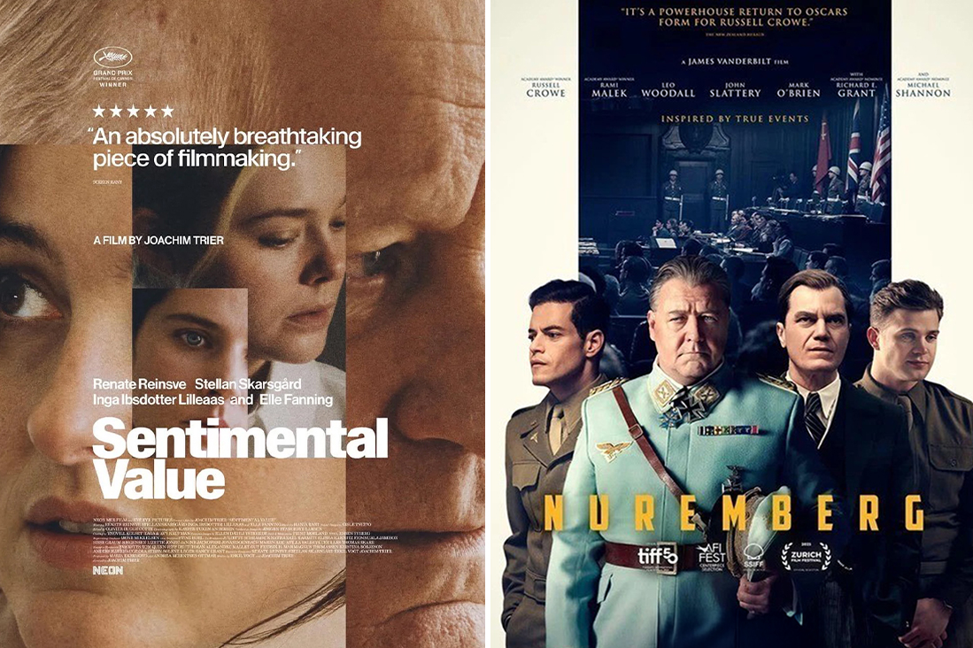 🎥🍿 Now playing: SENTIMENTAL VALUE and NUREMBERG (thru 12/17)! For showtimes and tickets, go to plazamac.org.
