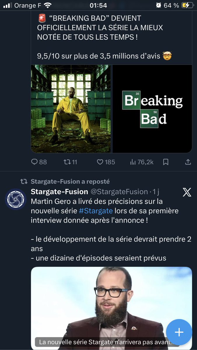 GEORGEABITBOL29's tweet photo. L’enchaînement d’infos des 2 meilleures séries de l’histoire https://t.co/Vf4Hl3UIZB
