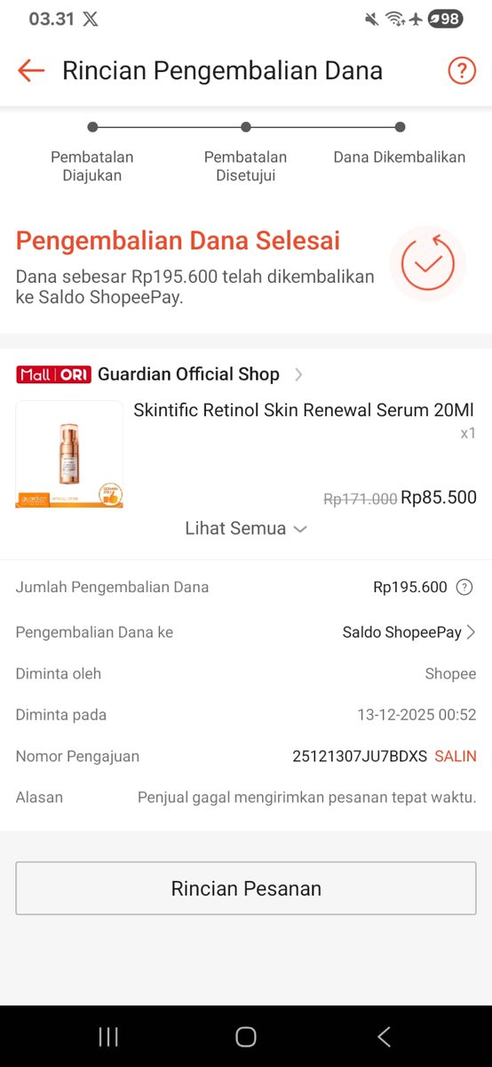 sunflowershyuk's tweet photo. Halah boongan, apaan. Katanya diskon 50% pas tgl 7 des tp pas pesen malah ga dikirim sampai batal. KALO GAA NIAT KASIH DISKON, GAUSAH SOK"AN KASIH DISKON. TOKO ANEH BGT, GA PROFESIONAL. PENGALAMAN TERBURUK BELANJA DI SHOPEE. GA PRN BELANJA DI TOKO LAIN KYK GINI @GuardianID https://t.co/308OmA30AH
