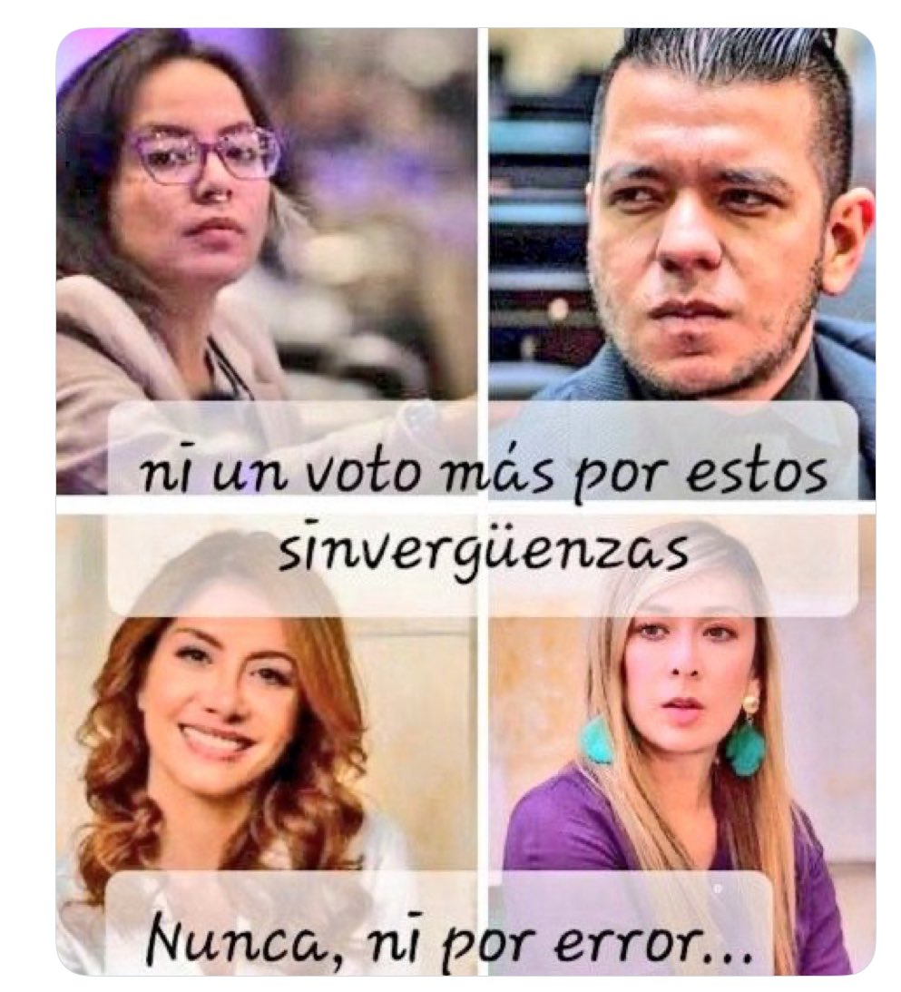 Vamos a limpiar el Congreso de basuras como estos miserables, ni un solo voto por los enemigos del pueblo