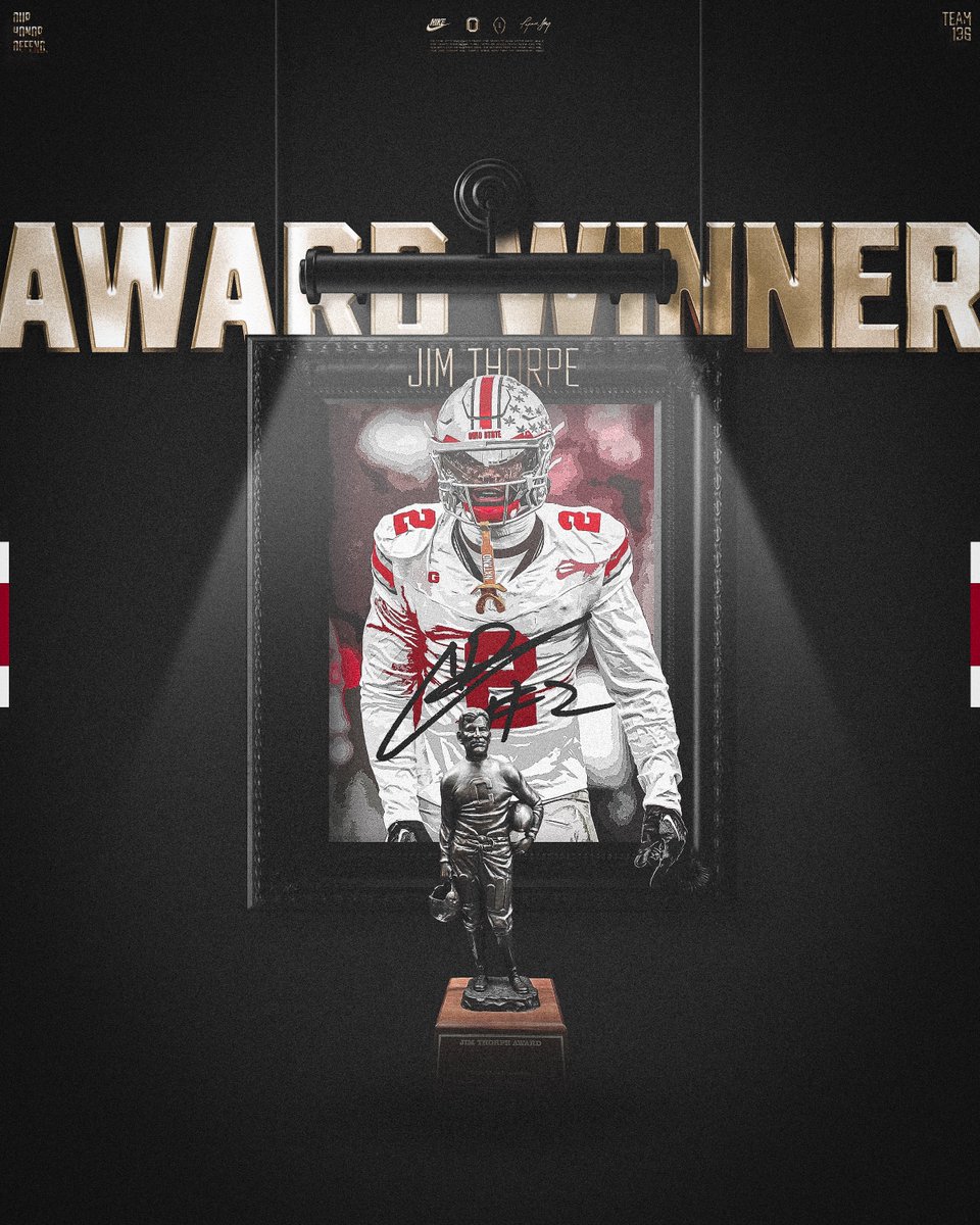 Your 2025 <a href="/jimthorpeaward/">Paycom Jim Thorpe Award</a> Winner, <a href="/caleb_downs2/">Caleb Downs</a> 🥇