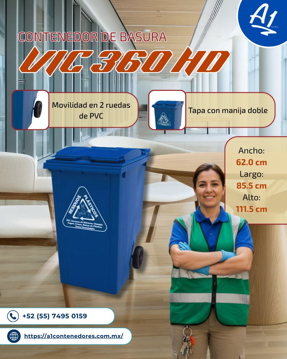 🧴🚮 Utilizados en industrias, talleres y almacenes, los #contenedores industriales para basura son la opción para el traslado y almacenamiento de cantidades grandes de residuos.

☎️ Contáctanos al (56) 4770 2022
📲 WhatsApp 55 7495 0159
💻 Visítanos en a1contenedores.com.mx/producto/conte…