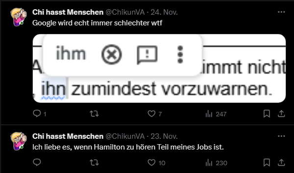 Ich liebe es, sowas out of context zu posten