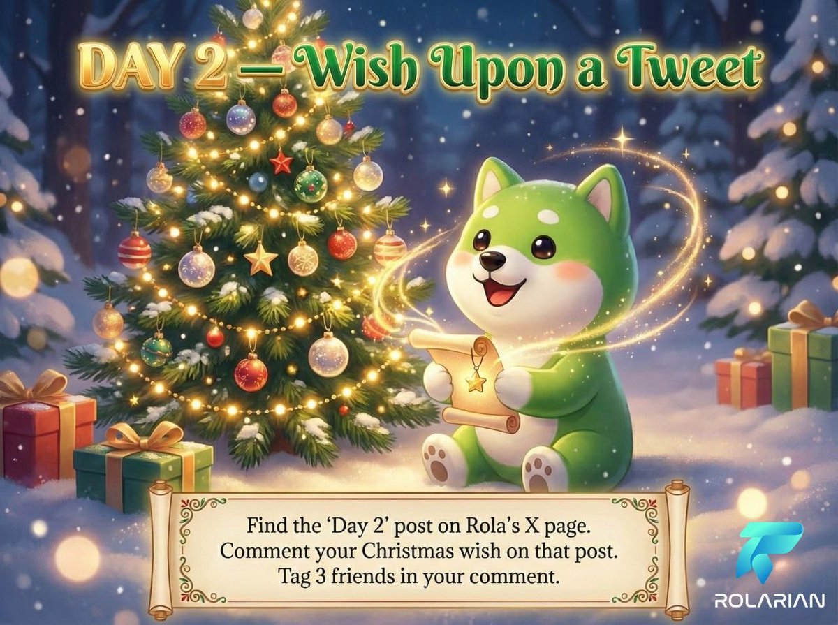 officialROLAai's tweet photo. 🎄✨ Day 2 of #RolarianChristmas Event is LIVE! ✨🎄

Comment your Christmas wish on our X post & tag 3 friends to win:

💰 USDC Prizes (₱165k value!)
💎 $ROLA Tokens
🎁 Surprise Packages
📱 iPhone 17!

Find 'Day 2' post on our X page & make your wishes come true! 🎅

For further inquiries : link in comments

#12DaysOfChristmas #WishUponATweet #ChristmasGiveaway
#Web3 #GameFi #SocialFi