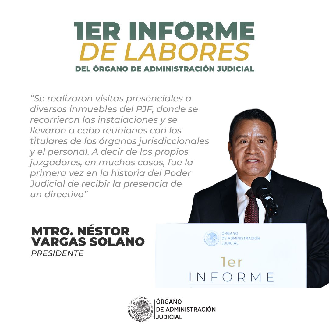 Recorridos en órganos jurisdiccionales ✅

🌐 goo.su/8uoh2LC
#1erInformeOAJ #InformeNuevoPJF