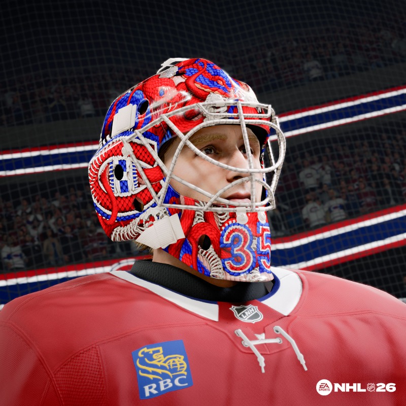 EASPORTSNHL's tweet photo. Six iconic goalie mask designs, from concept to the NHL crease. 🥅
#MadeoniPad Goalie Masks, available Monday, December 15 at 10 AM PT in #NHL26