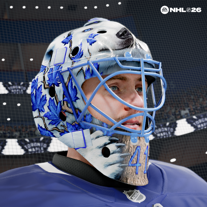 EASPORTSNHL's tweet photo. Six iconic goalie mask designs, from concept to the NHL crease. 🥅
#MadeoniPad Goalie Masks, available Monday, December 15 at 10 AM PT in #NHL26