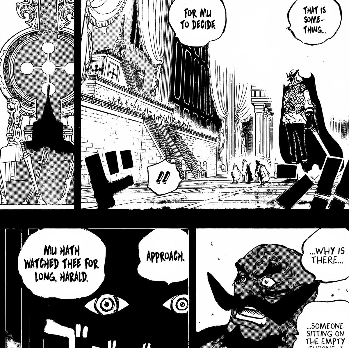 MemeBarriar's tweet photo. Lil theory just clicked in my brain about Mihawk what if the reason he doesn't care to go after the One Piece is because Imu can see through his eyes 🤔 #ONEPIE https://t.co/QFGnu3j5ak