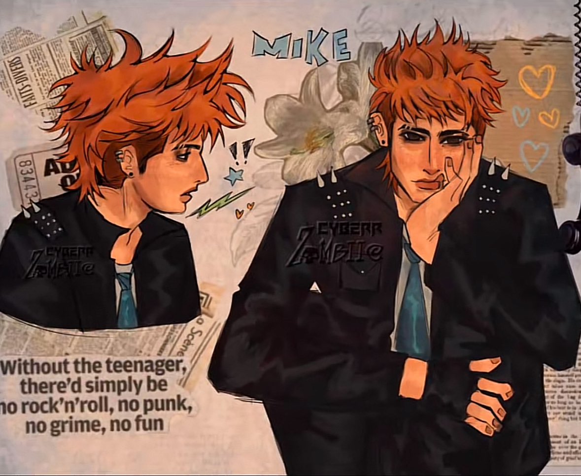 chrrybylr's tweet photo. punk mike wheeler is so real #tome https://t.co/iqpE1RLbBA