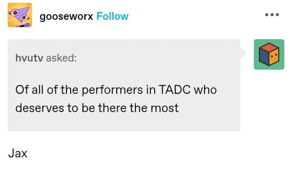 JaxxyCreator's tweet image. #tadc #TADCSPOILERS 
.
.
.
Jax’s tolerance when it comes to alcohol…

The speed limit &amp;amp; child caution sign…

His room being the same as a little girls…

Goose saying that Jax DESERVES to be stuck in the circus…

I’m starting to believe he did hit and kill a kid.
