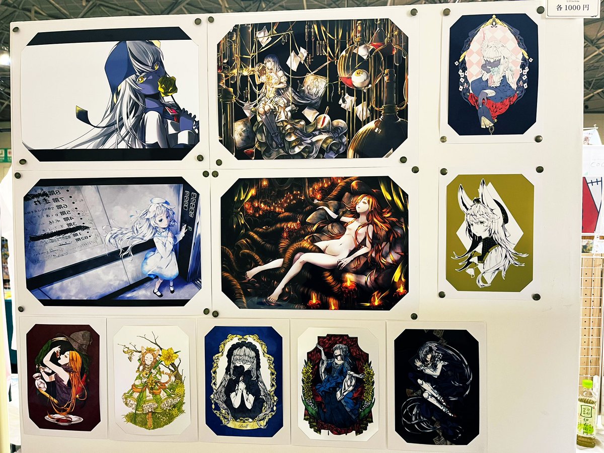 クリエーターズマーケット の設営完了しました！ 複製原画はA4が1000円