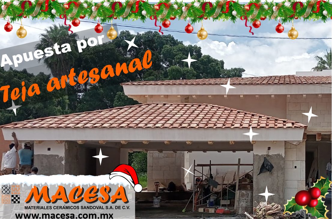Macesa4's tweet photo. Apuesta por teja de barro artesanal.
"HACEMOS DE TÚ CASA UNA OBRA DE ARTE" 🎨
Contáctanos para hacerte un presupuesto.😉
WhatsApp 55 7009 4260📱 
Correo 📧macesa_4@hotmail.com
También visita💻 https://t.co/CTQN0CxUyq
#TejadeBarro  #macesamexico  #hacemosdetucasaunaobradearte https://t.co/j8dagMDKdu