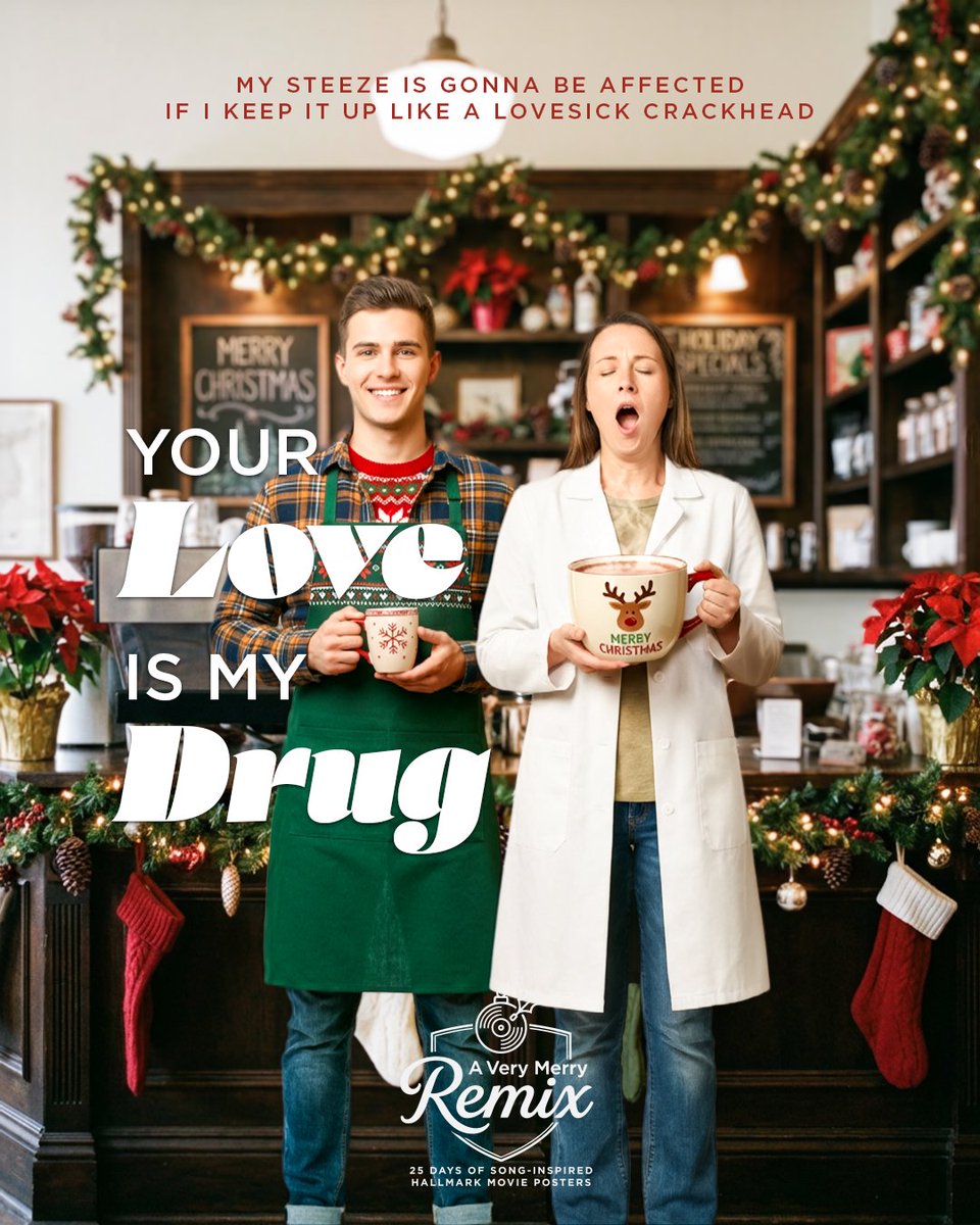 Olszewski27's tweet photo. A Very Merry Remix: 25 Days of Songs Remixed as
@hallmarkchannel Movie Posters. 

Day 12 of 25: "Your Love Is My Drug" - @KeshaRose 

#Kesha #HallmarkChannel #HallmarkChristmas #CountdownToChristmas https://t.co/IWElA3LlsG