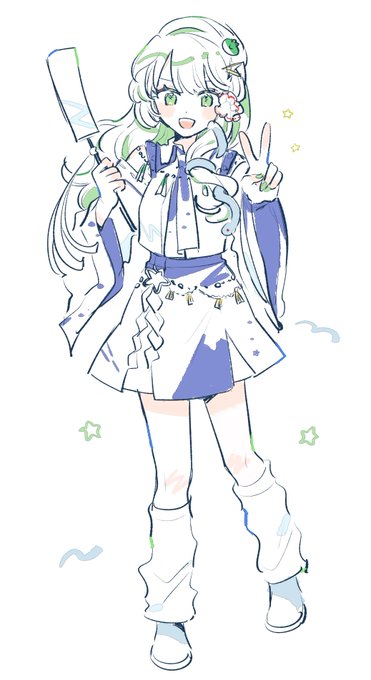 東風谷早苗 「早苗さん 例大祭で委託していただくミニ色紙 #東方