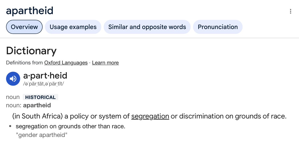 <a href="/elonmusk/">Elon Musk</a> So South African is APARTHEID again. 

APARTHEID is bad, no matter which race it’s targeting &amp; hurting.