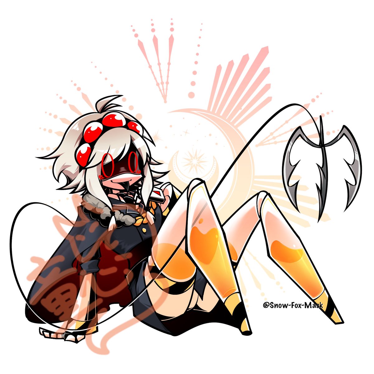 I especially love her glass-like legs. 
Thank you for the commission www