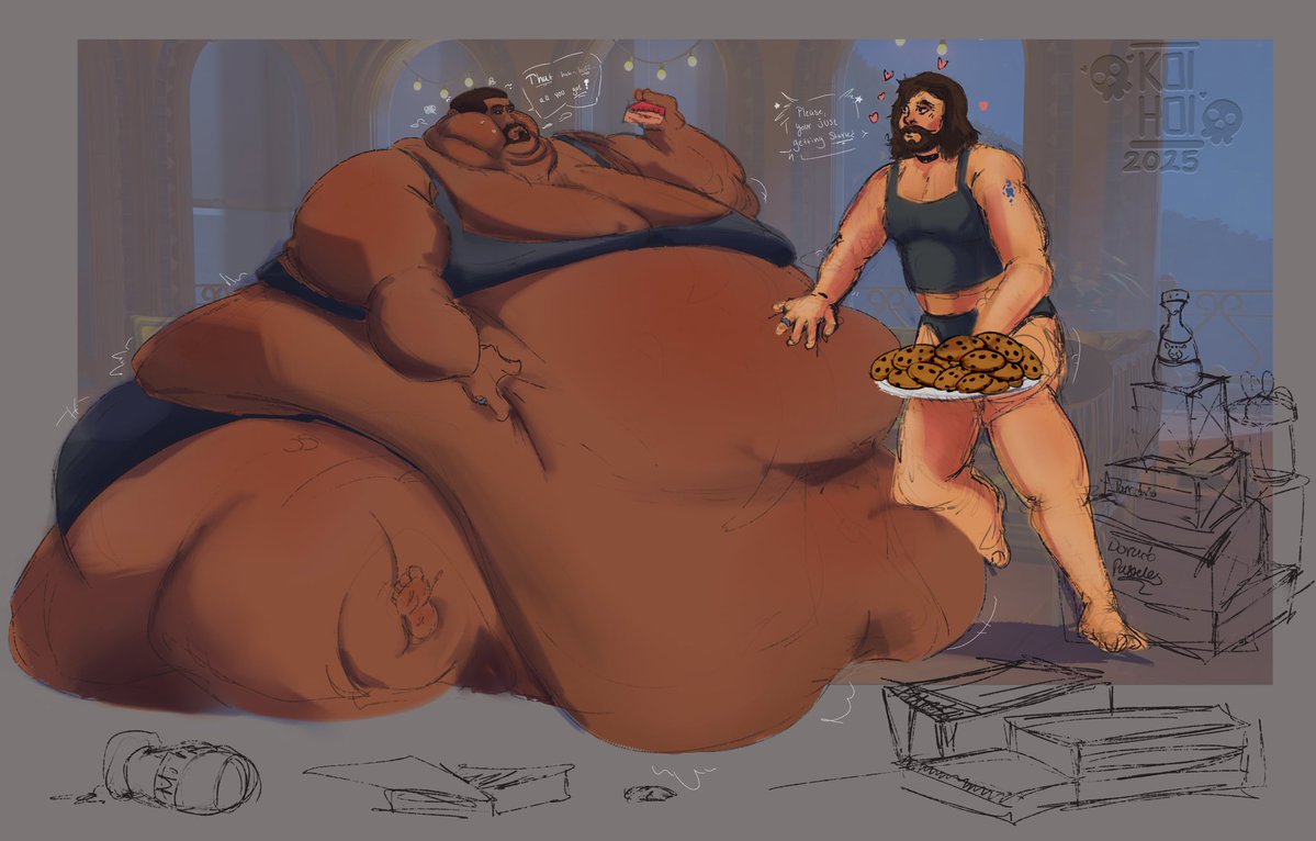 KOIHOI381952's tweet image. It’s gonna be his day tomorrow, I’ll upload this early just to avoid being perceived by the non-community members that aren’t into this, maybe taking him to a buffet would’ve been better (god I need that senior citizen) 
#wg #weightgain  #maleweightgain #gainerart
🎄2025.13.12