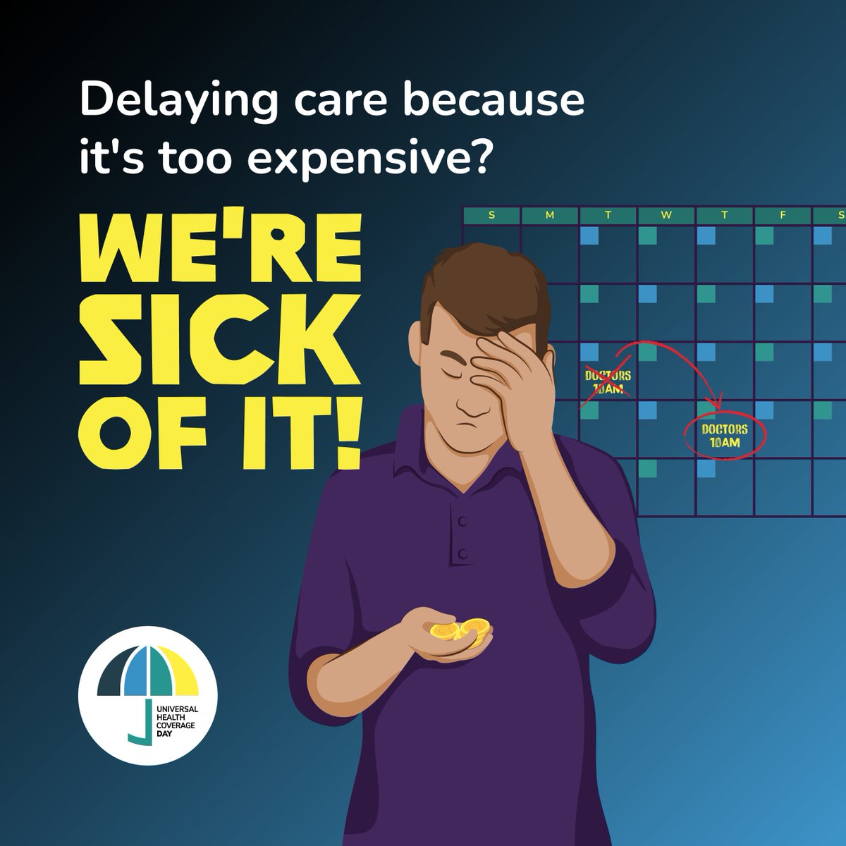 WHOSEARO's tweet image. When people delay care due to unaffordable #HealthCosts, they risk longer-term or more serious illness.

People are less productive 😞, and demand for long-term care or welfare support goes up 📈.

Leaders must guarantee the right to health for everyone!

#UHC #HealthForAll