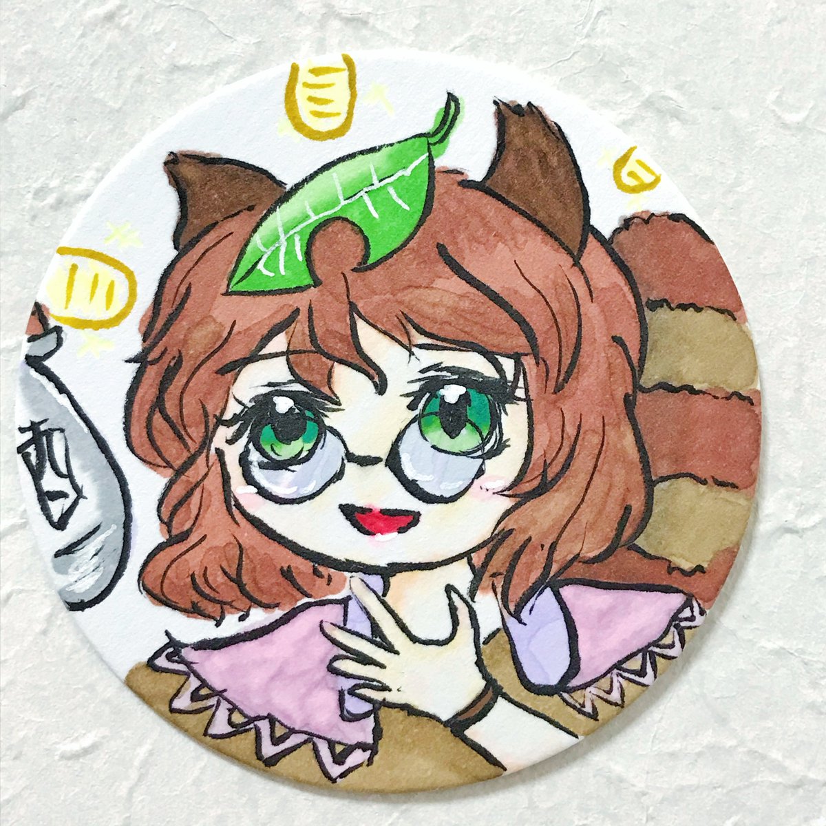 同じく9×9コースターに描いたもの
#にっぴが作ったもの  #二ツ岩マミゾウ