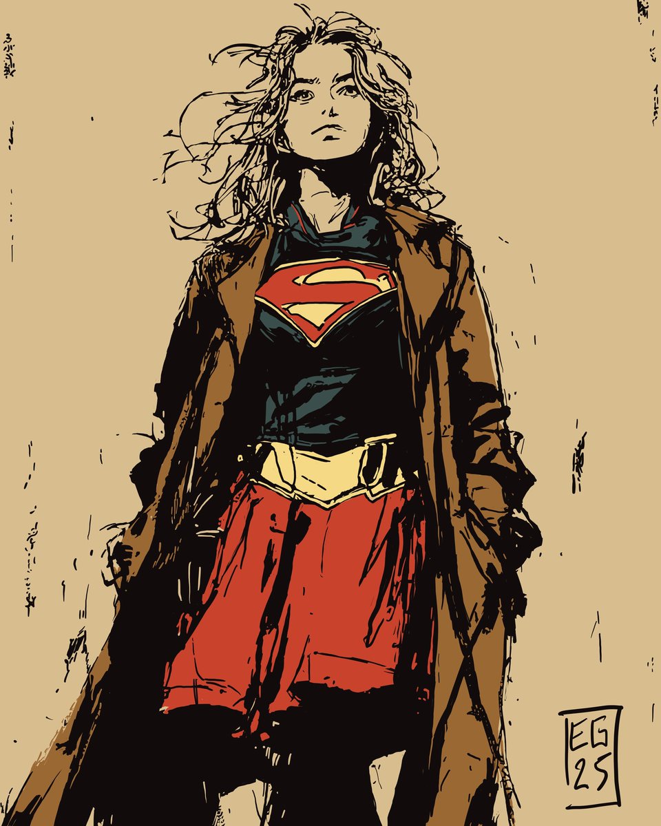 TaurooAldebaran's tweet photo. Milly Alcock's #Supergirl sketch by artist Emmanuel Gervasoni. https://t.co/msKM2pRvNe