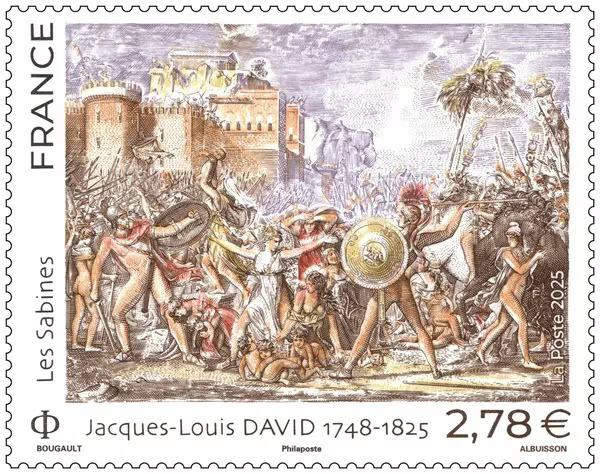 フランスの新切手「美術切手ージャック・ルイ・ダヴィッド」。フランス