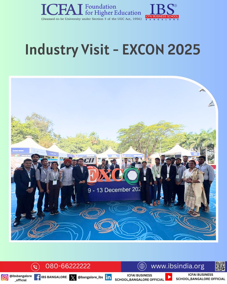 bangalore_ibs's tweet image. A productive and insightful visit to EXCON 2025! Students explored cutting-edge construction equipment, witnessed live demos, and gained exposure to industry innovations &amp;amp; future career opportunities. A day of real-world learning!
#IBSbangalore #IndustryVisit #IFHE #ICFAI #MBA