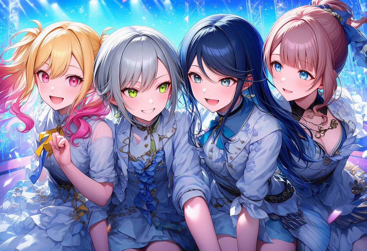 セカライ5th記念レオニ #AIイラスト #星乃一歌 #天馬咲希 #日野森志歩