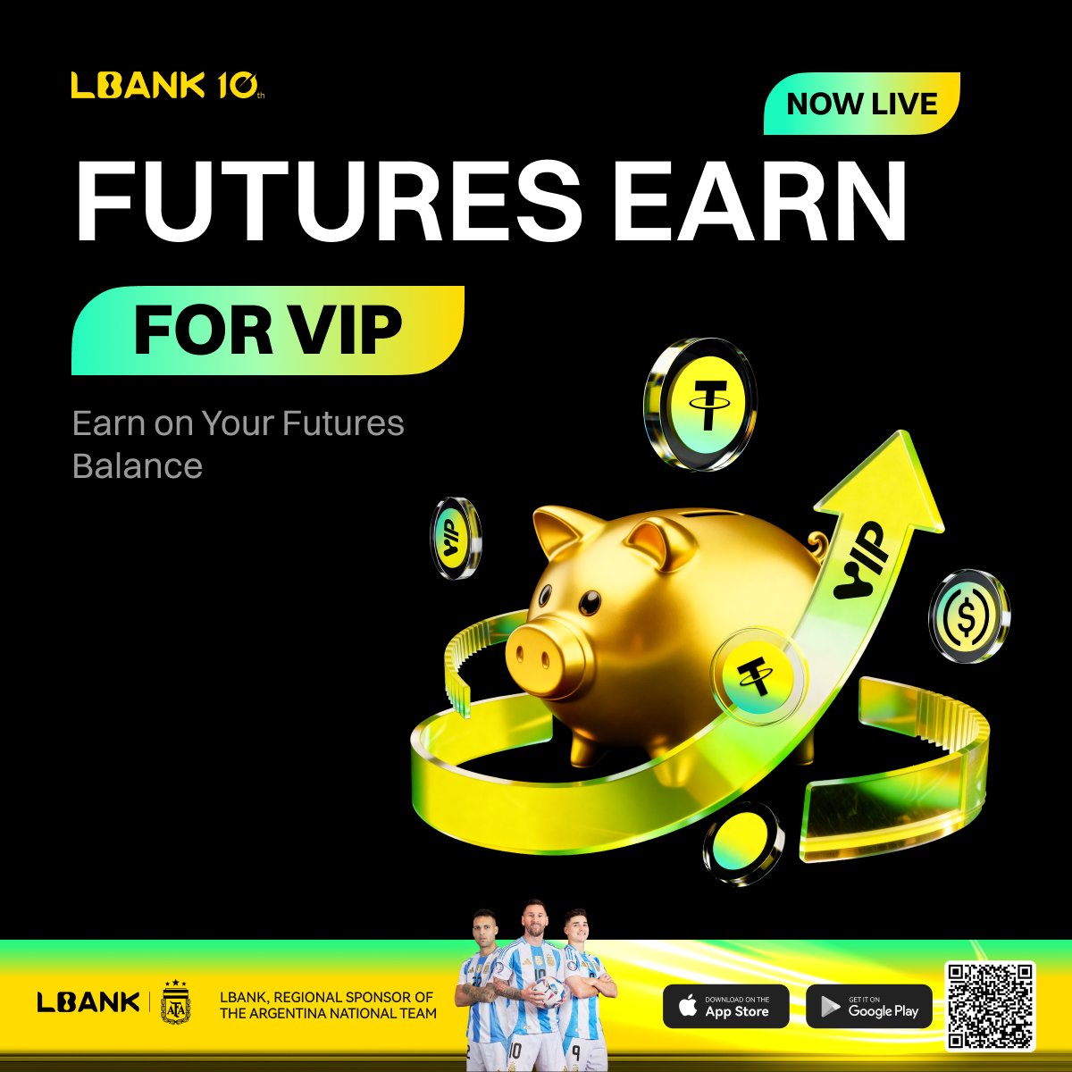 Joshuaozovehe10's tweet image. Futures Earn is LIVE on LBank!
Earn up to 25% APR on USDT while boosting your futures margin.  
📈 Trade &amp;amp; earn: lbank.com/futures-earn?u…
Perks:  
✅ 25% max APR  
✅ Funds used as margin  
✅ Daily payouts  
✅ Flexible access  

#LBankVIP #FuturesEarn #CryptoInvesting #DeFi