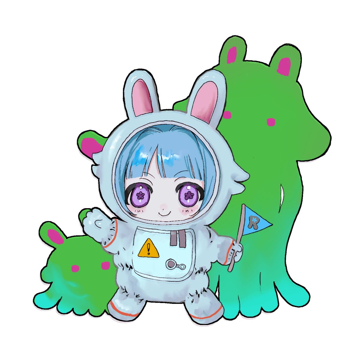 なんもなさすぎるので、通販用に作ったステッカーを、はい、