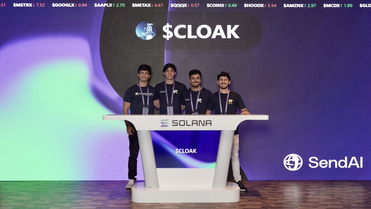 cloak_ag's tweet photo. Big day.
The team is heading to @solanaconf for the Colosseum cypherpunk announcement.
See you in the arena. https://t.co/RSaMbddxsR