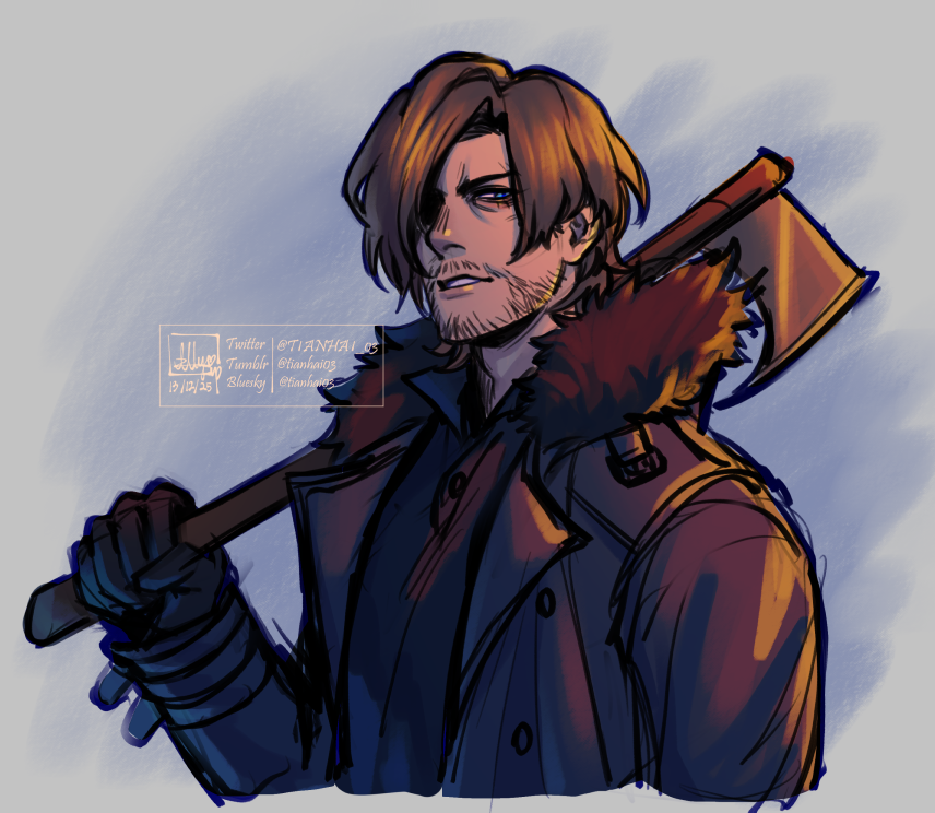 TIANHAI_03's tweet photo. [resident evil] welcome back old man i missed you💙 https://t.co/FgrvWGCMIH