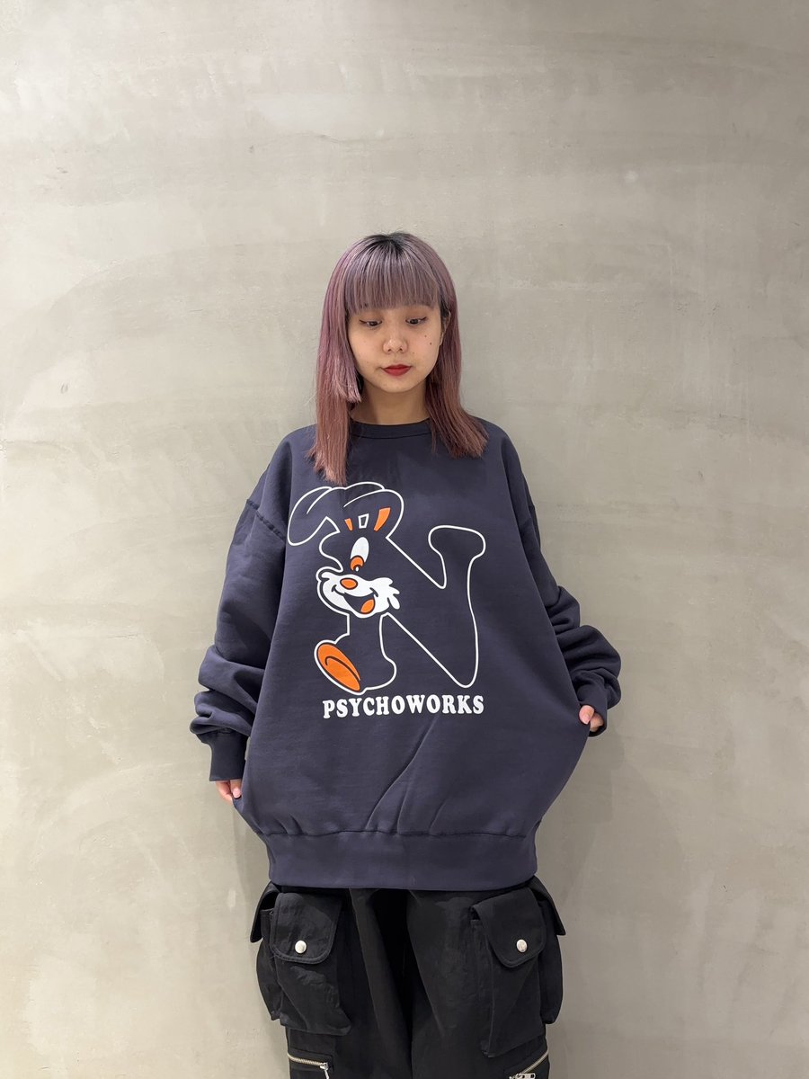 PSYCHOWORKS BREAK N BLACK SWEAT Color : ORANGE Size : FREE Price