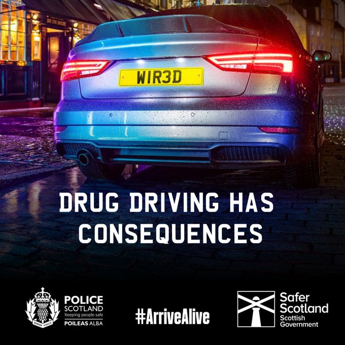 trafficscotland's tweet image. Say no to drug-driving this festive season! 🎄

Remember, @PoliceScotland @RoadSafetyScot    can roadside test for drugs. 

Let’s keep the holiday cheer safe and sound. 

#DriveSmart #DontRiskIt 👮‍♂️🚗💨