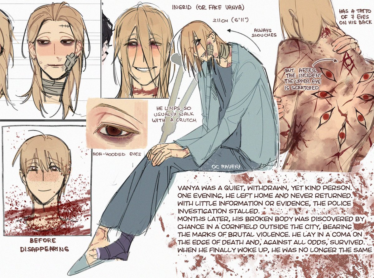 raveny_raven's tweet image. I made a collage of old doodles with Ingrid and put them together on one canvas as a reference xd