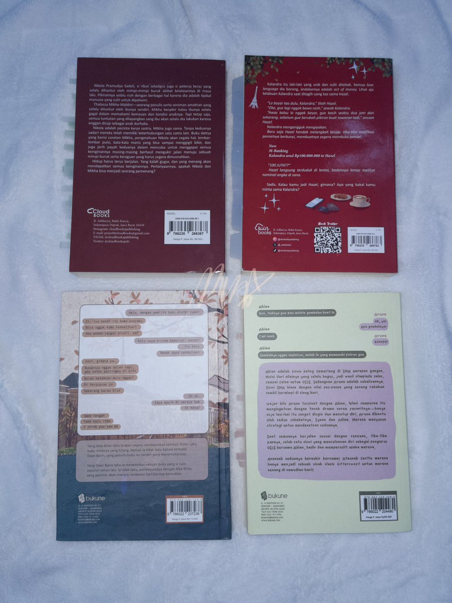 toldbyni's tweet image. WTS NOVEL 📚
• Nikola Maldini - Kale
• Act Of Money - Dinda Delvira
• Alster Lake - Auryn Vientania
• Terpikat - Ghefira Zakhira

💵 price on pict | negotiable if there are any flaws/defects
📍 tangerang selatan, idn
📋 checkout by Sh♡pee