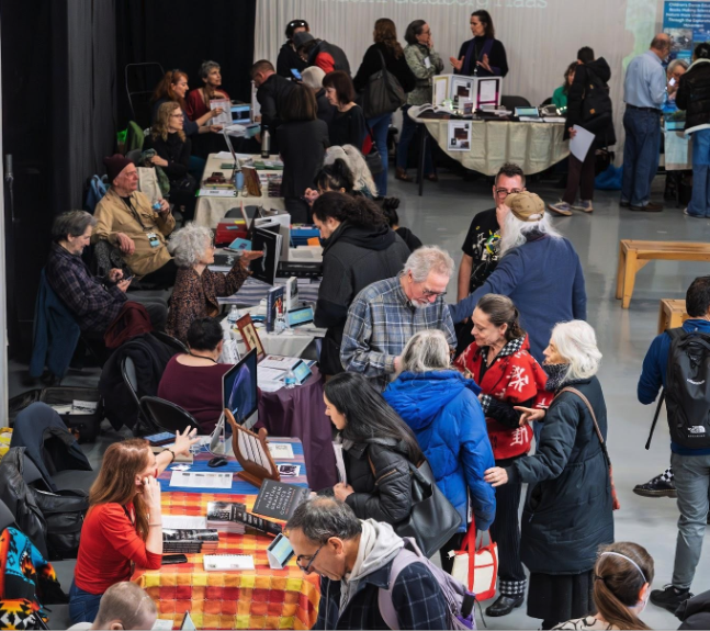 We're ON again for the Dance Book Fair <a href="/ADGfestival/">The American Dance Guild</a> March 29! To apply or attend go to americandanceguild.org/bookfair. In this photo from last year, you can find me, <a href="/DunnDance/">Douglas Dunn Dance</a>, James Klosty, Christine Dakin. A festive affair. #dancehistory
