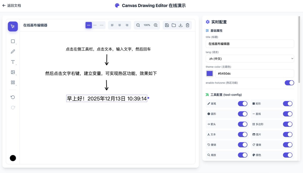 A powerful, canvas-based editor that is encapsulated as a Web Component. Its biggest feature is zero dependencies, allow