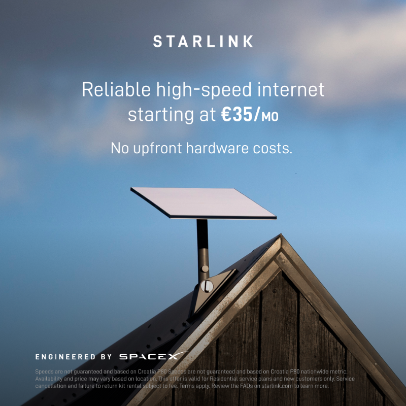 Starlink's tweet photo. Get connected with fast, reliable internet for streaming, video calls, online gaming and more.

Speeds up to 370+ Mbps. 

Order online in minutes.
