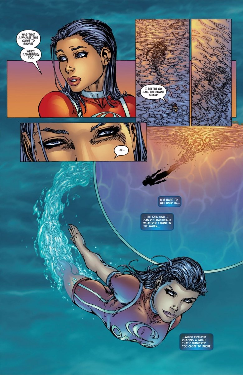 DailyTurnerArt's tweet photo. Fathom #10 pg 11 (2000), inks by Joe Weems V with @jonsibal and Edwin Rosell, colors by J.D. Smith, letters by Dennis Heisler
@TopCow #Fathom #Aspen #FathomFriday #MichaelTurner https://t.co/SOuIDFSs17