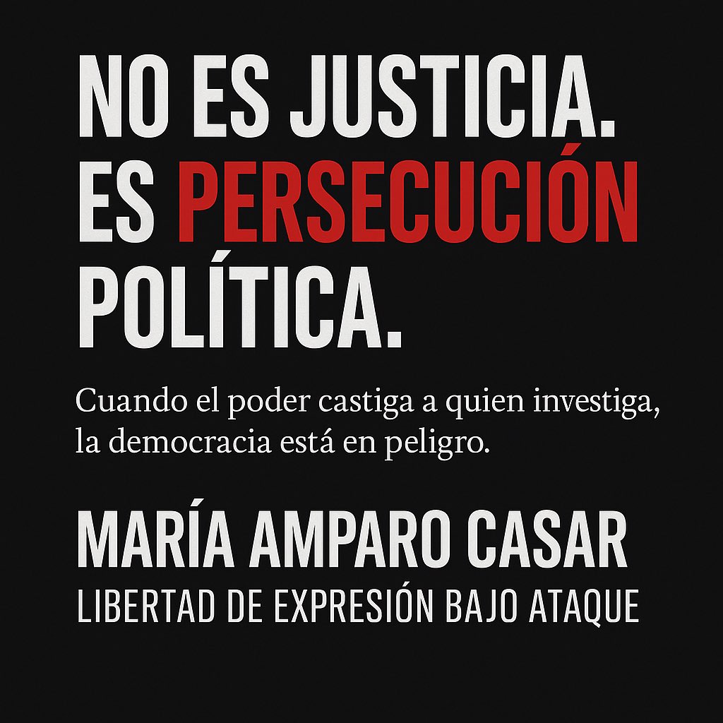 Persigue la <a href="/FGRMexico/">FGR México</a> a <a href="/amparocasar/">Ma. Amparo Casar</a> por exhibir el huachicol fiscal, la corrupción de la 4T y a la familia de <a href="/lopezobrador_/">Andrés Manuel</a>.

#LibertadDeExpresión #NoALaPersecuciónPolítica